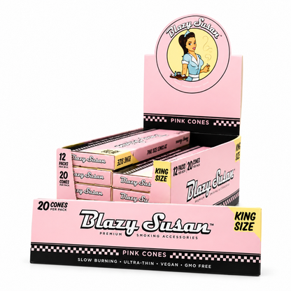 Blazy Susan King Size Pre Rolled Cones (12 Pack x 20 Per Pack)