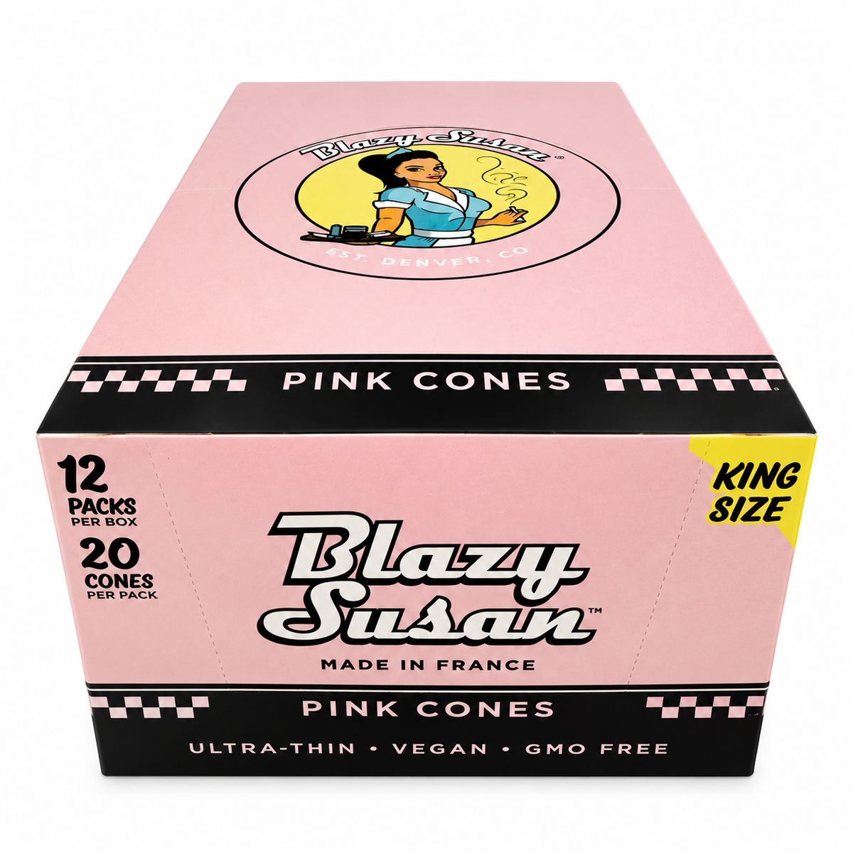 Blazy Susan King Size Pre Rolled Cones (12 Pack x 20 Per Pack)