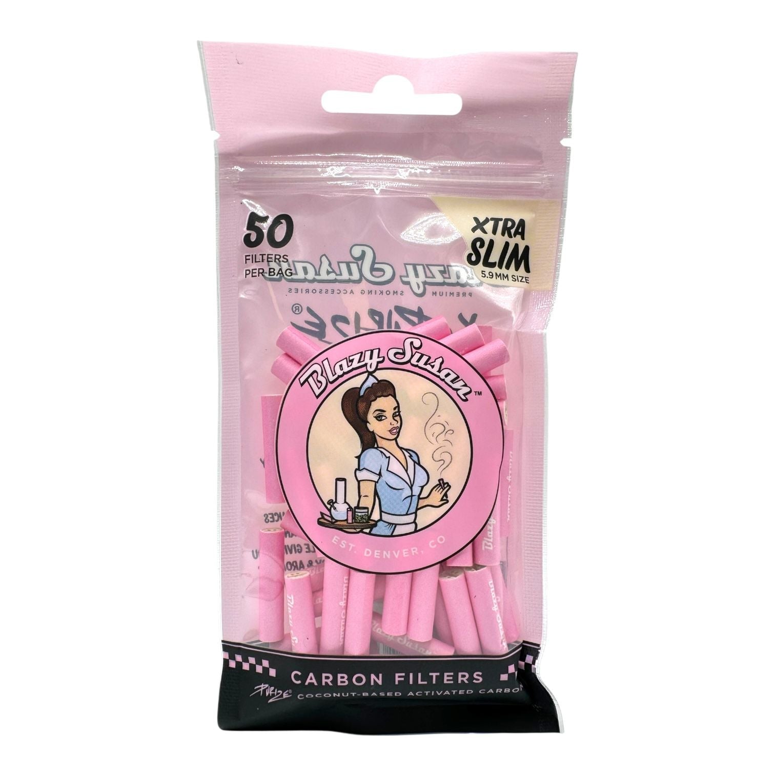 Blazy Susan Pink Filter Tips Xtra Slim
