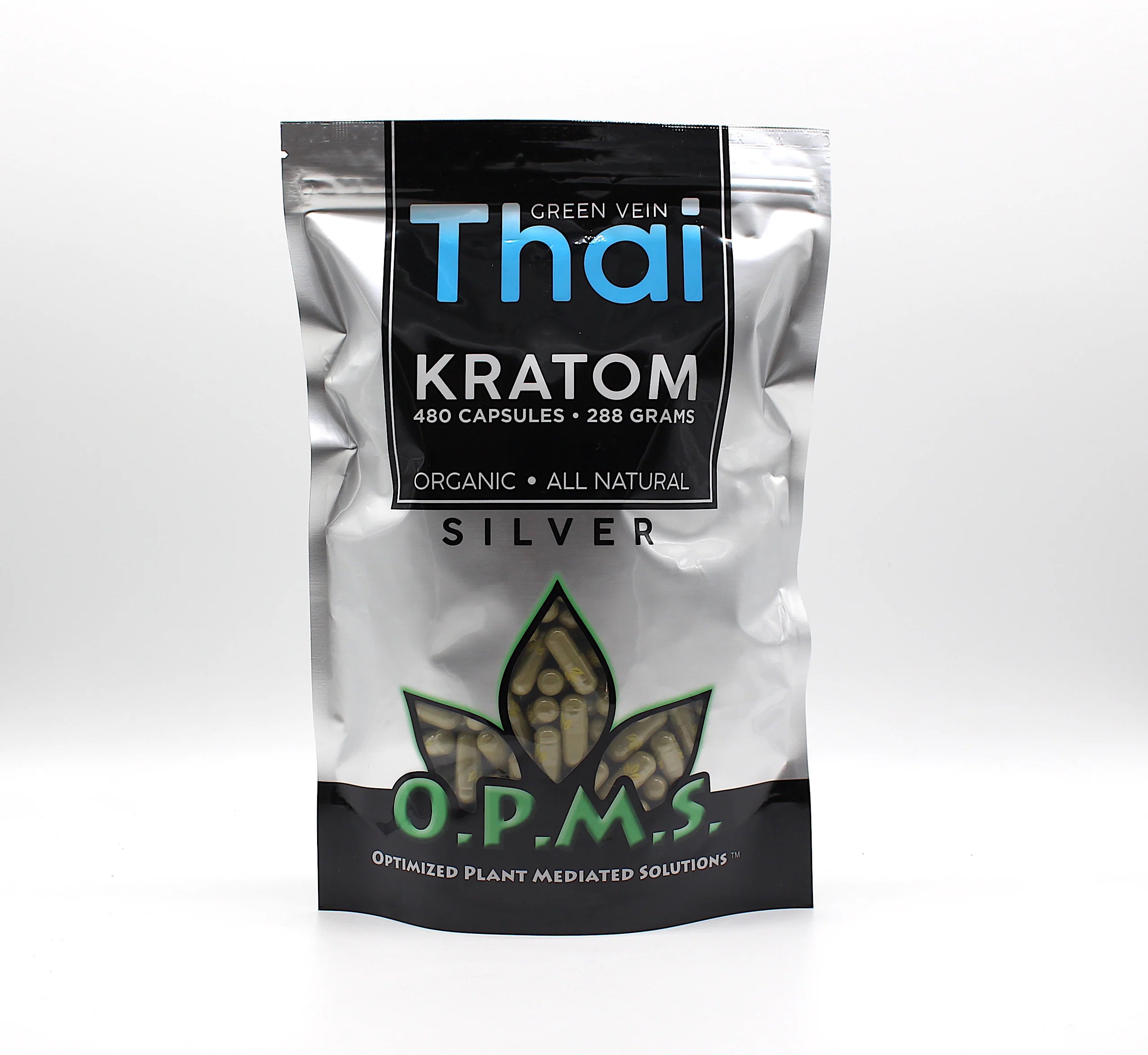  OPMS Kratom Silver Capsules 480 Count