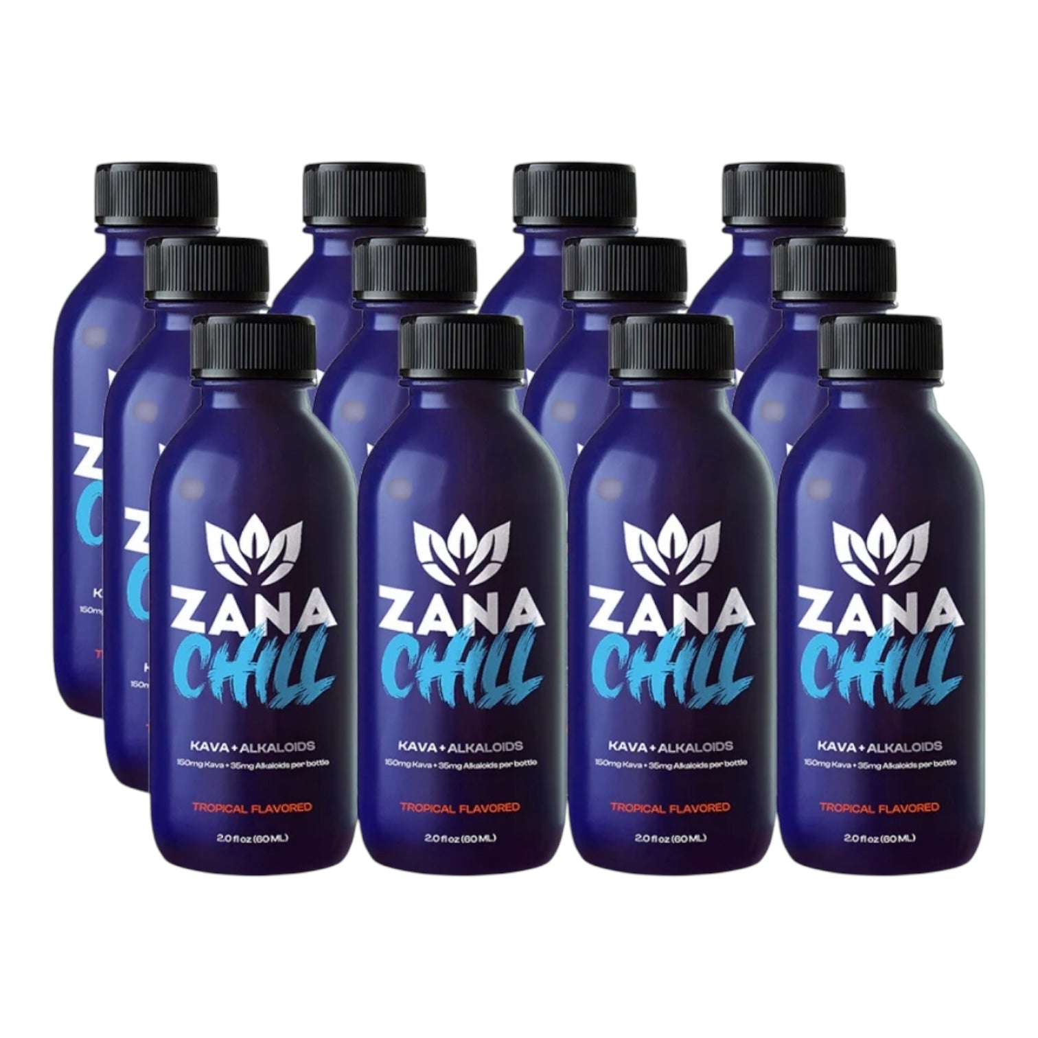 Zana Chill Kratom + Kava Tropical Liquid Shots