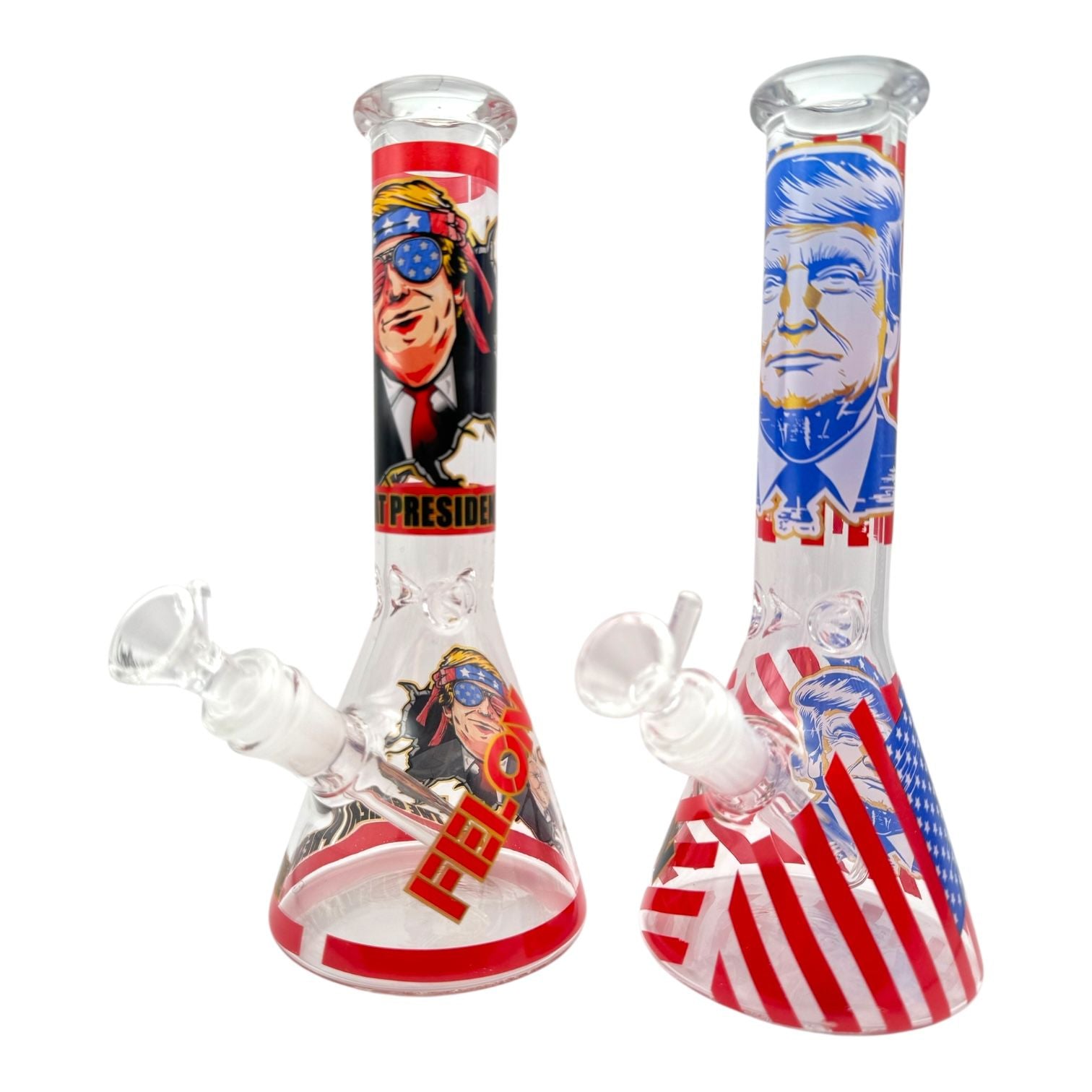 10" Trump Beaker Glass Water Pipe 