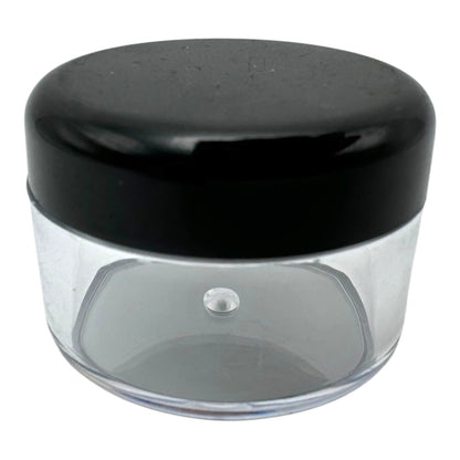 15ml Clear Plastic Jar with Black Cap