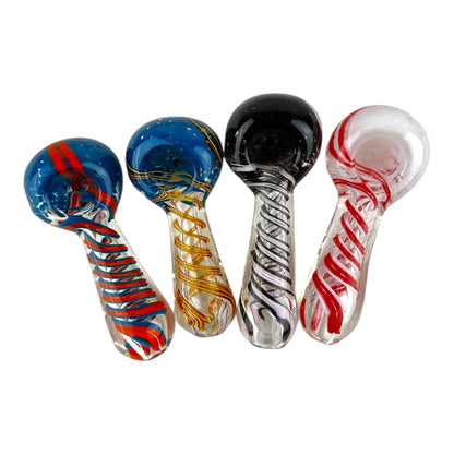4" Glass Hand Pipe - Assorted Colors 