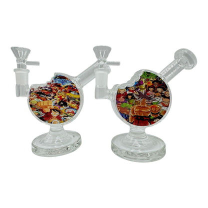  6" Cookie Bite Glass Water Pipe