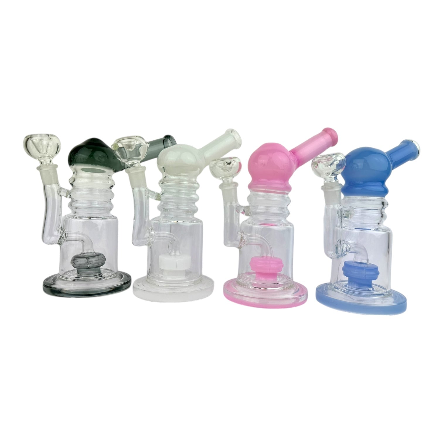 7" Ribbed Color Straight Tube Shower