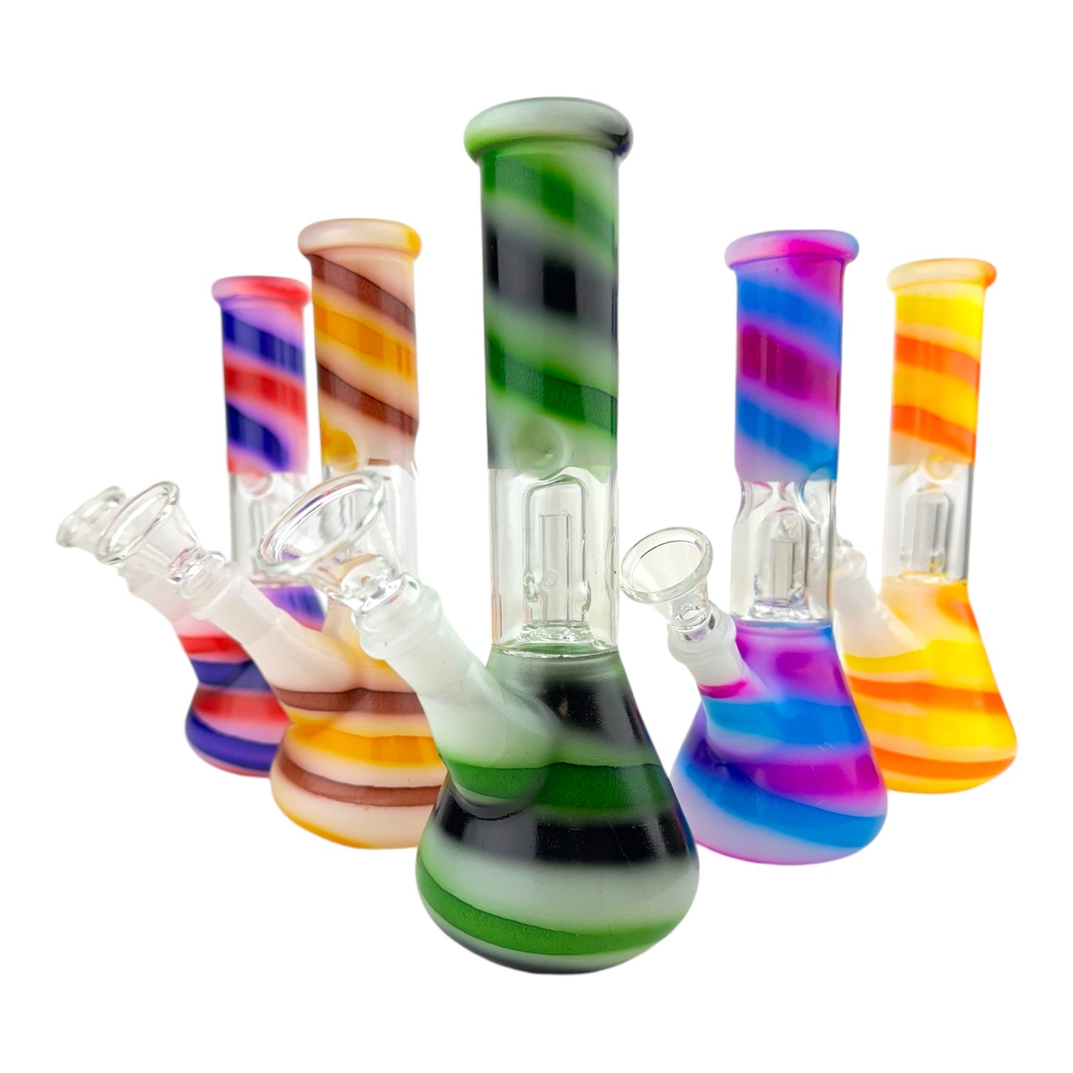 8" Clear Single Dome Beaker Glass Water Pipe
