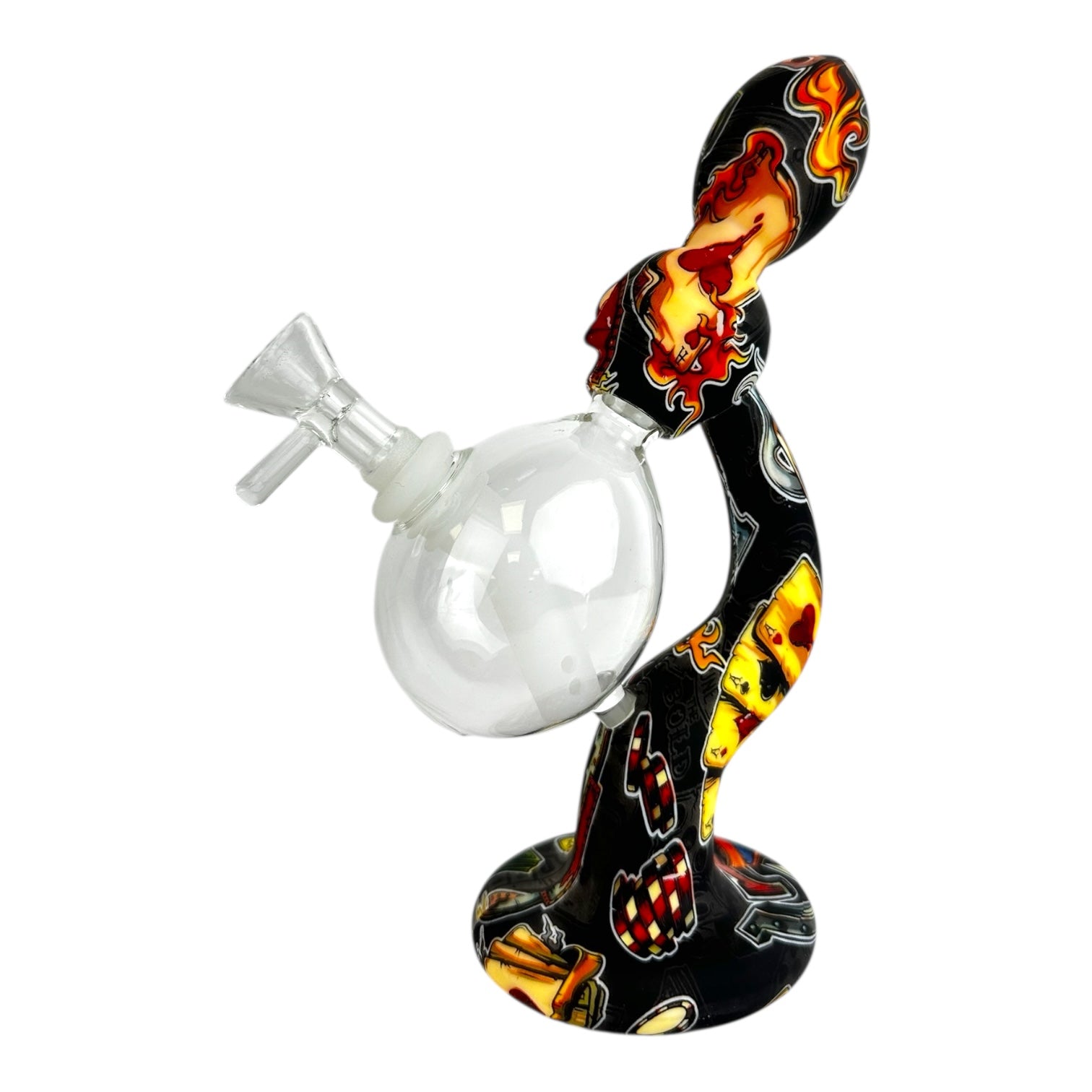 8" Telescope Silicone Glass Water Pipe