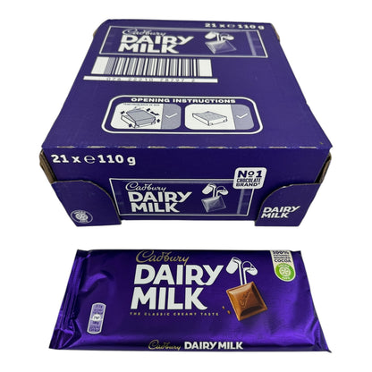 Cadbury Dairy Milk 110g Bars 21pc 