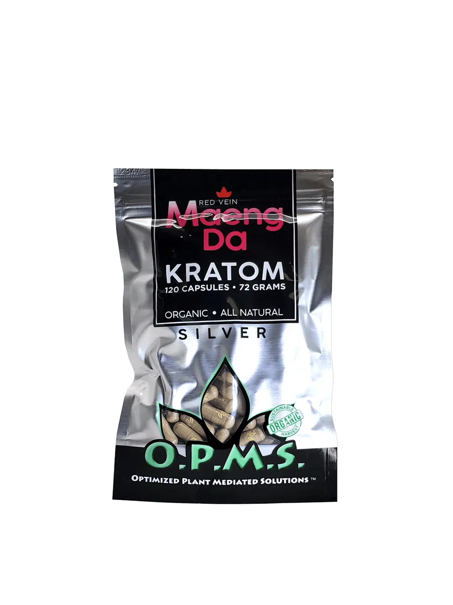 OPMS Kratom Silver Capsules 120 Count