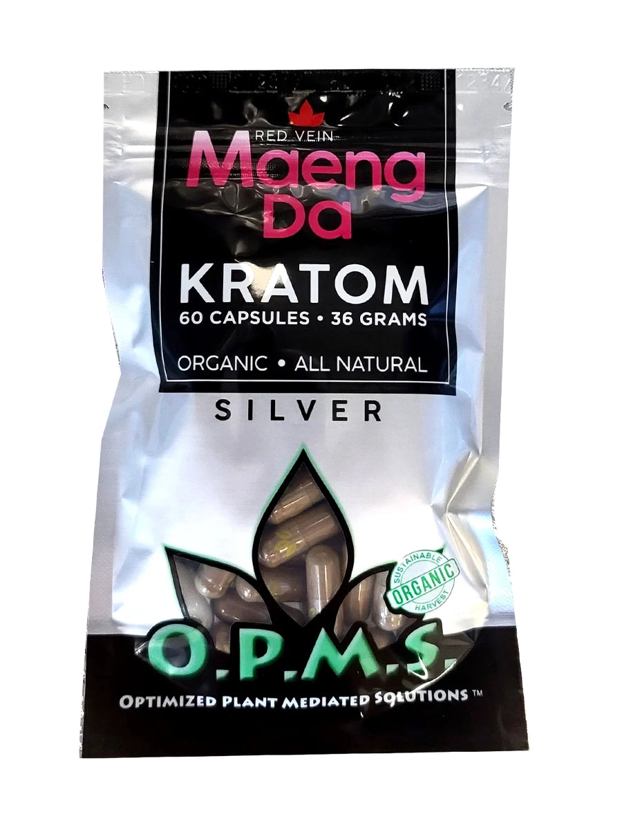 OPMS Kratom Silver Capsules 60 Count