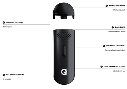 Portable dry herb vaporizer