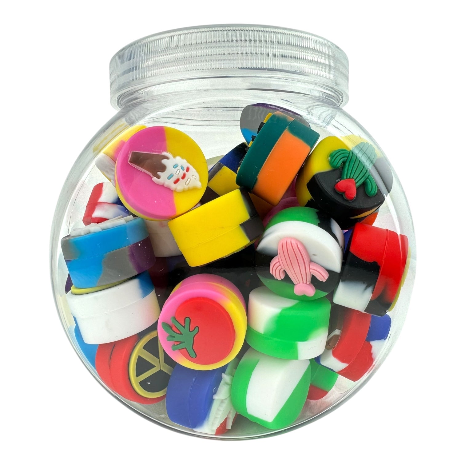 Round Silicone Wax Oil Container 