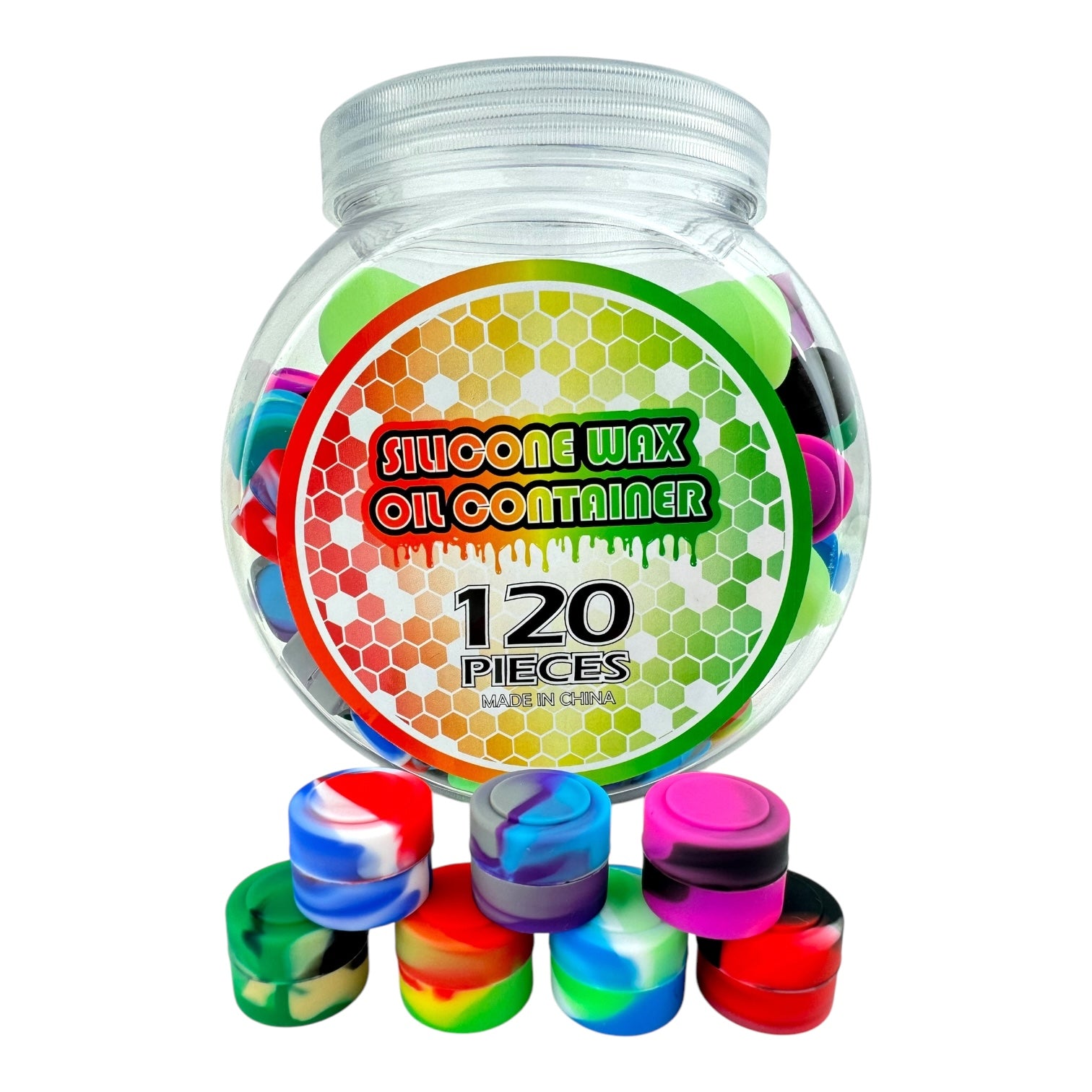 Round Silicone Wax Oil Container 120pc Jar