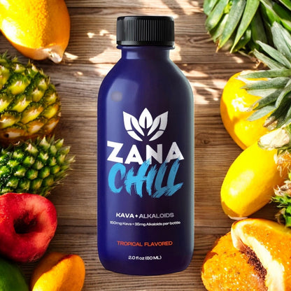 Zana Chill Kratom + Kava Tropical Liquid Shots