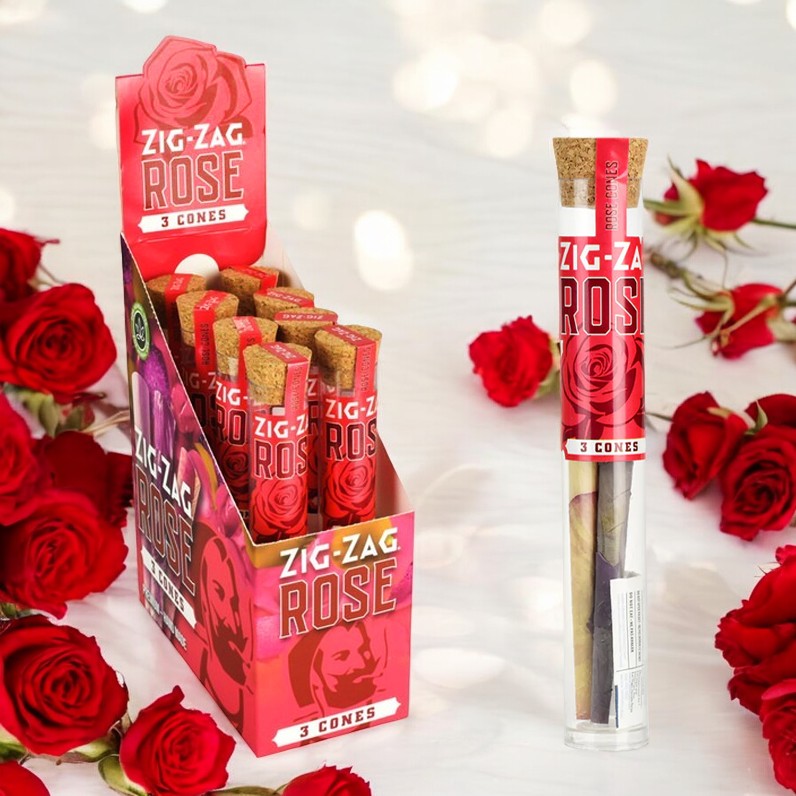 Shop Zig-Zag Premium Rose 3pk Cones–Smooth, Flavorful, Perfect