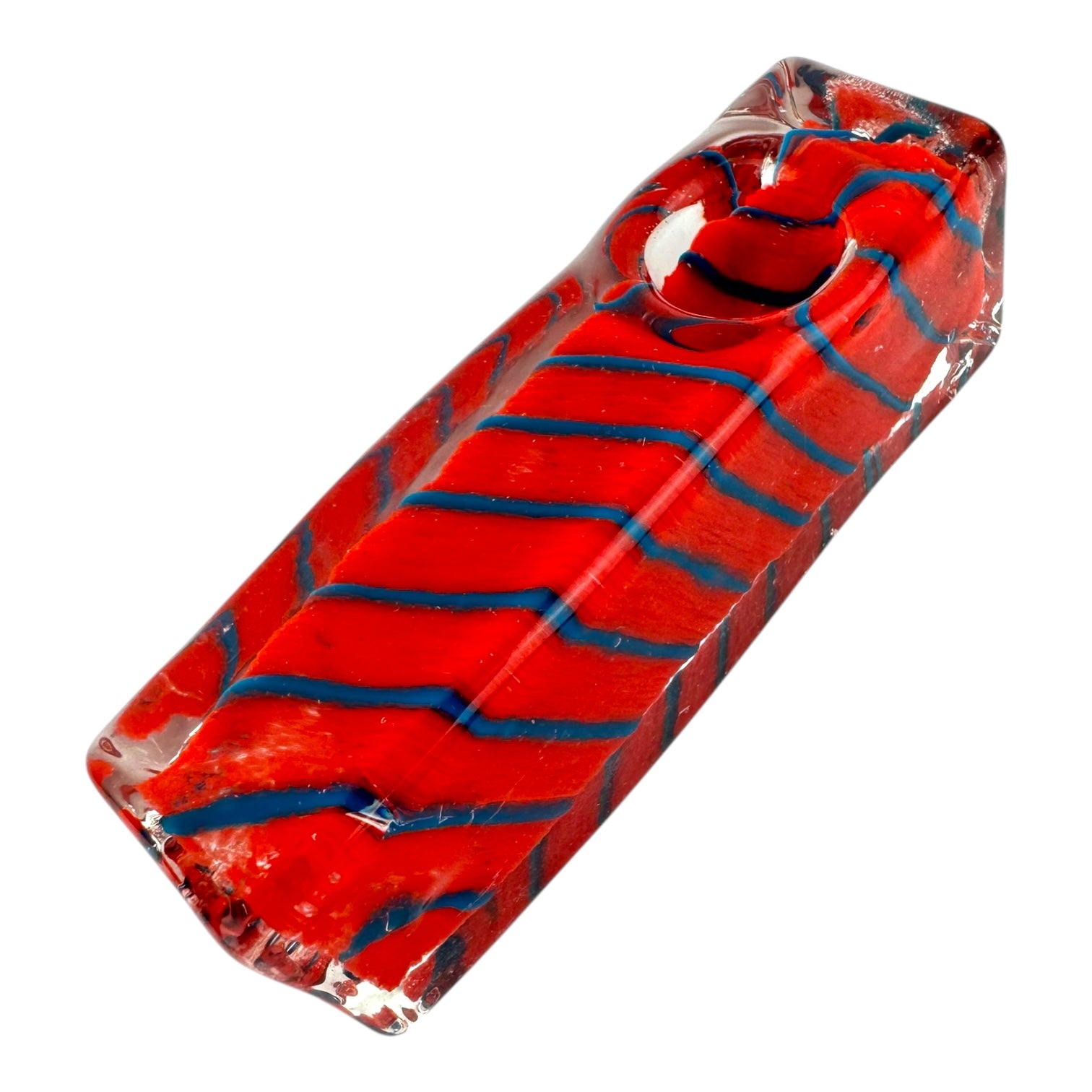 3.5" Rectangle Glass Hand Pipe (Assorted Colors)