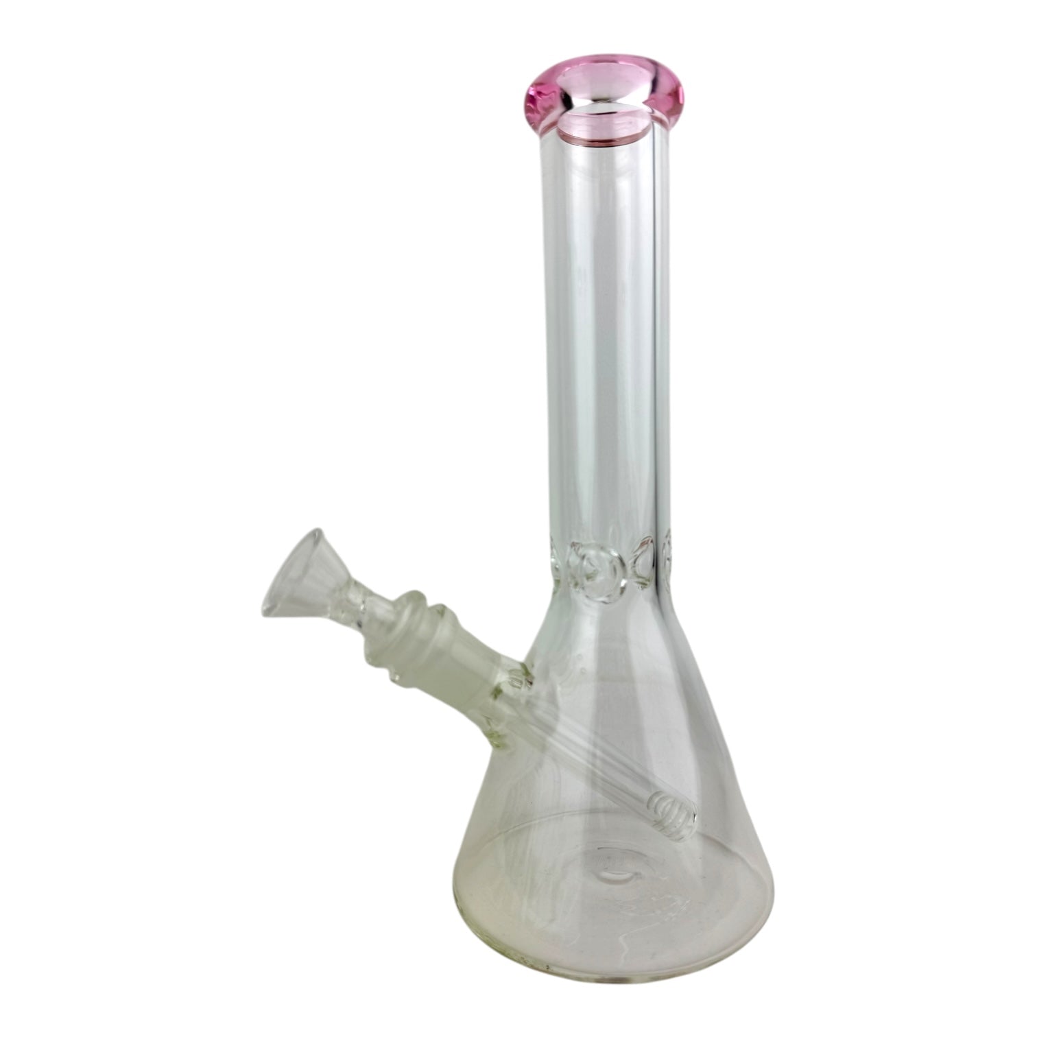 10"Beaker Colored Top G/G Glass Water Pipe