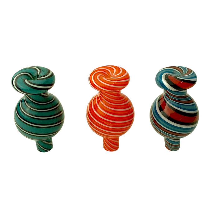 Swirl Ball Carb Cap - (Assorted Colors)
