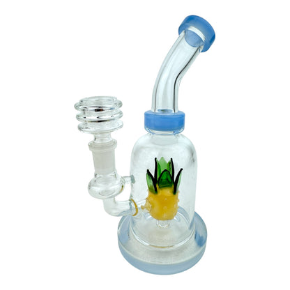 8" Pineapple Bent Neck 14mm Glass Water Pipe