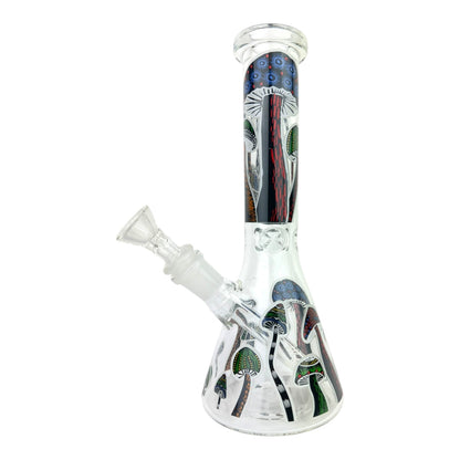 10" Mushrooms Beaker Glass Water Pipe (Assorted Colors)