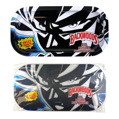 BW 3D Small Metal Rolling Tray With Magnetic Lid 8" X 4"