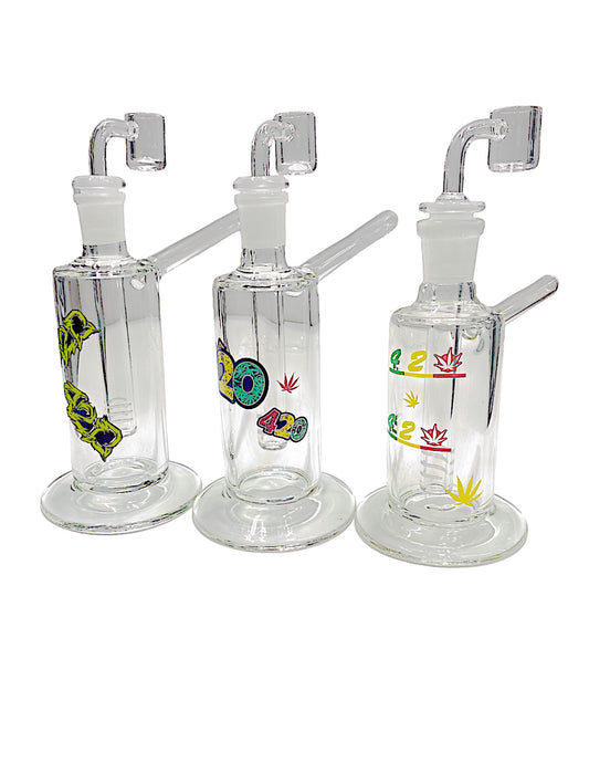 Bubbler With Base "Decal" 420 G/G 18MM
