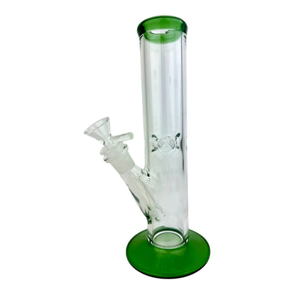 10" Clear Color Straight Tube Ice Catcher Glass Water Pipe