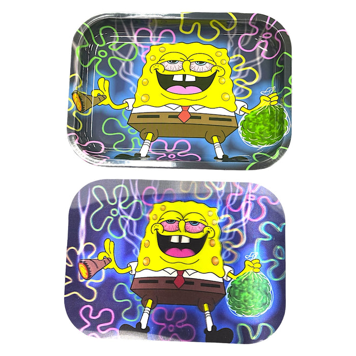 3D Medium Metal Rolling Tray With Magnetic Lid