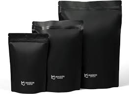 1/8 CR Mylar Plastic Bag Pack of 50 - 3000 Pcs Per Box  - Black