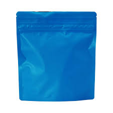 CR Mylar Plastic Bag 1/8 Oz 50 Pcs Each Pack - 3000 Per Box - Blue