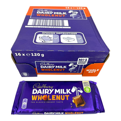 Cadbury Dairy Milk Wholenut 120g Bars