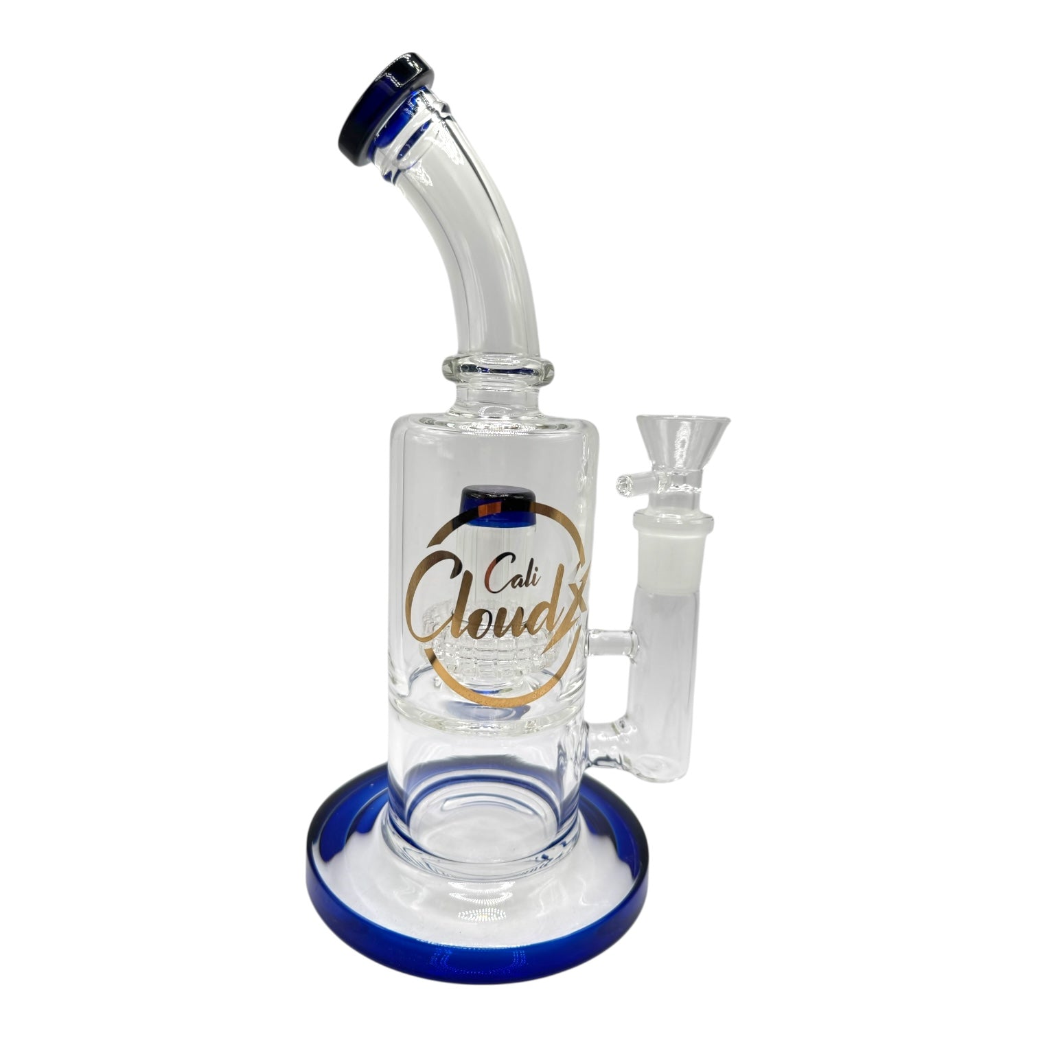 10" Cali Clouds Bent Neck Chugger Glass Water Pipe "WP-378" (Assorted Colors)