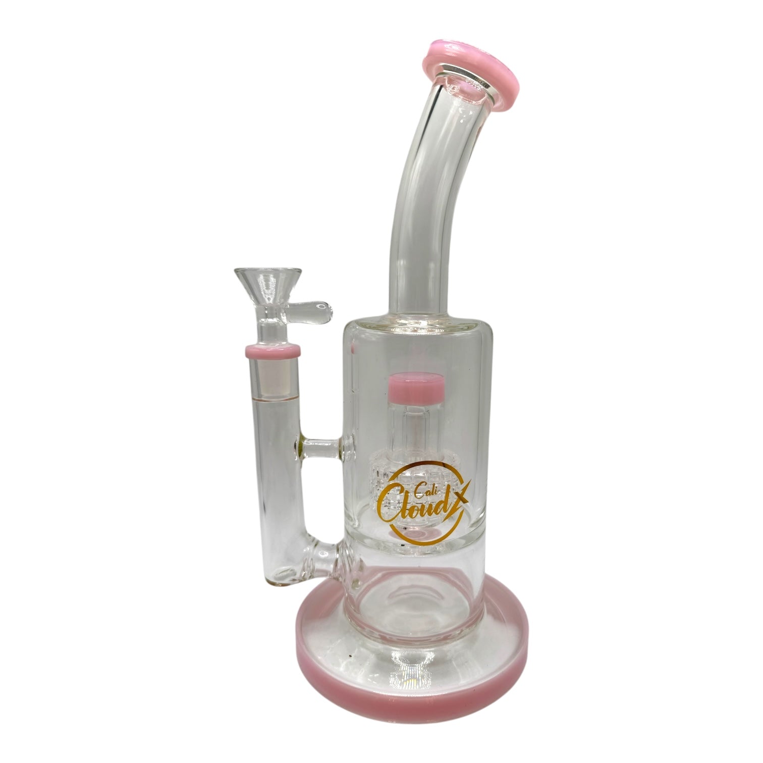 10" Cali Clouds Bent Neck Chugger Glass Water Pipe "WP-378" (Assorted Colors)