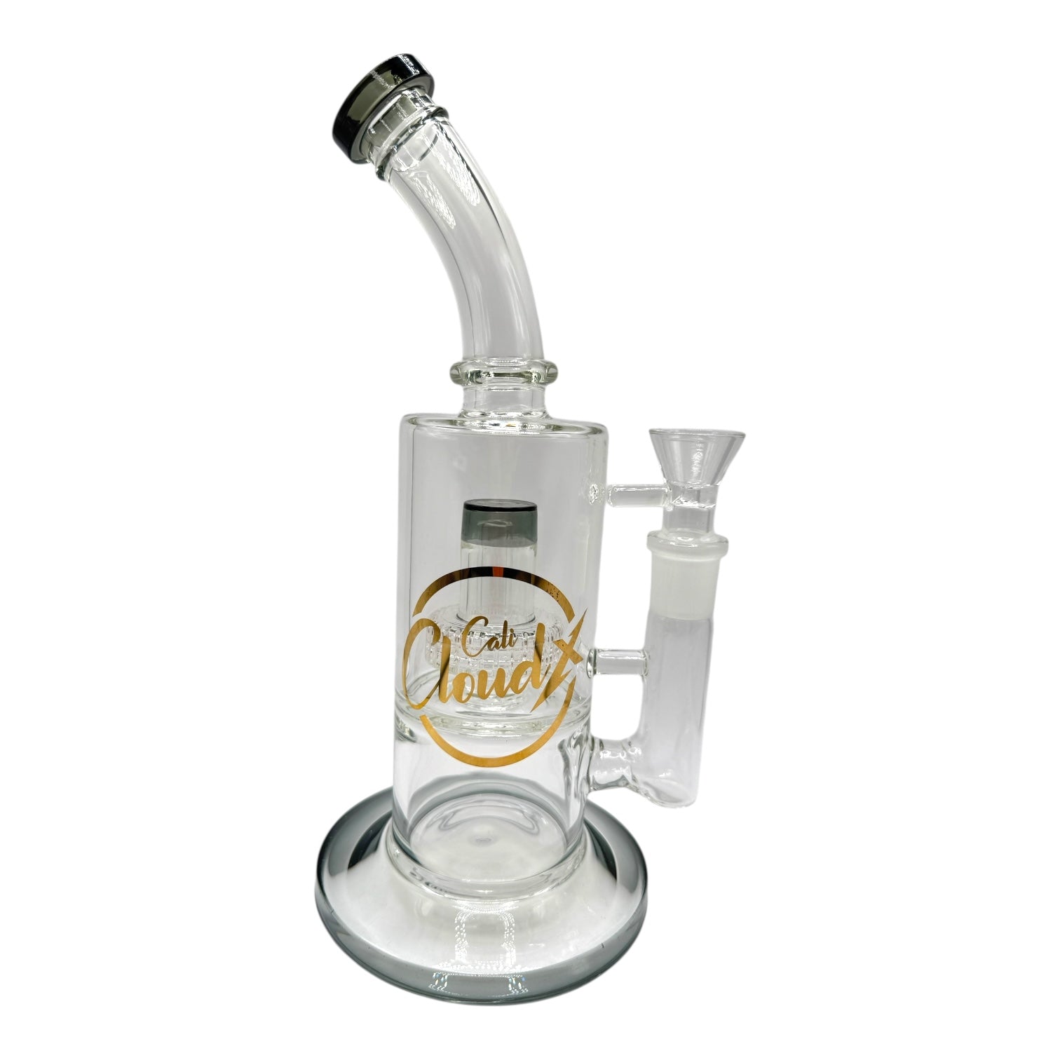 10" Cali Clouds Bent Neck Chugger Glass Water Pipe "WP-378" (Assorted Colors)