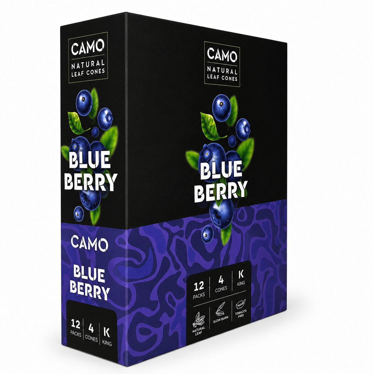 Camo Natural Leaf Cones I 4 Cones/Pk I 12 Pks/Dis