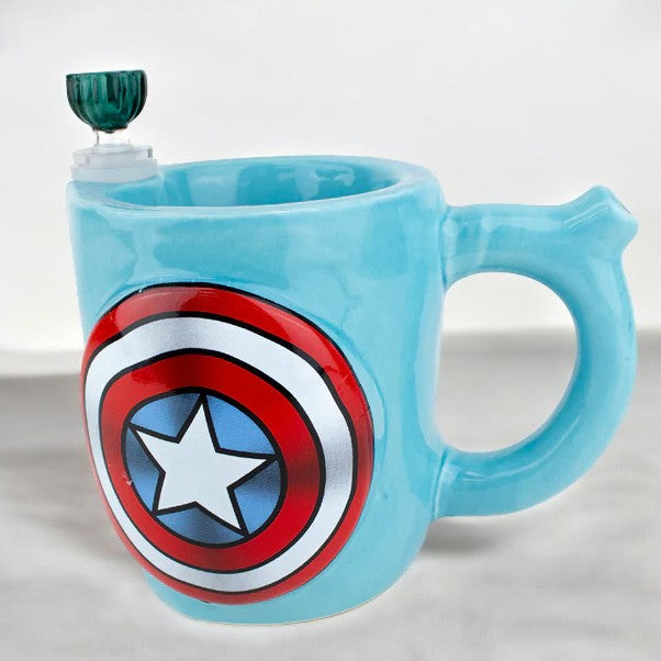 Captain America Novelty Ceramic Pipe Mug