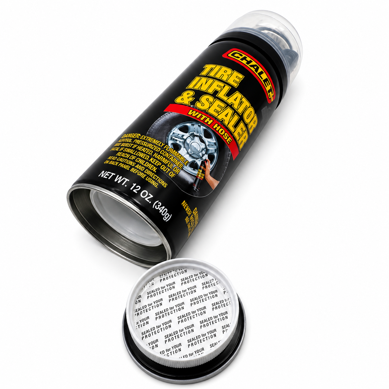 Chalet Tire Inflator and Sealer 12oz Safe Can