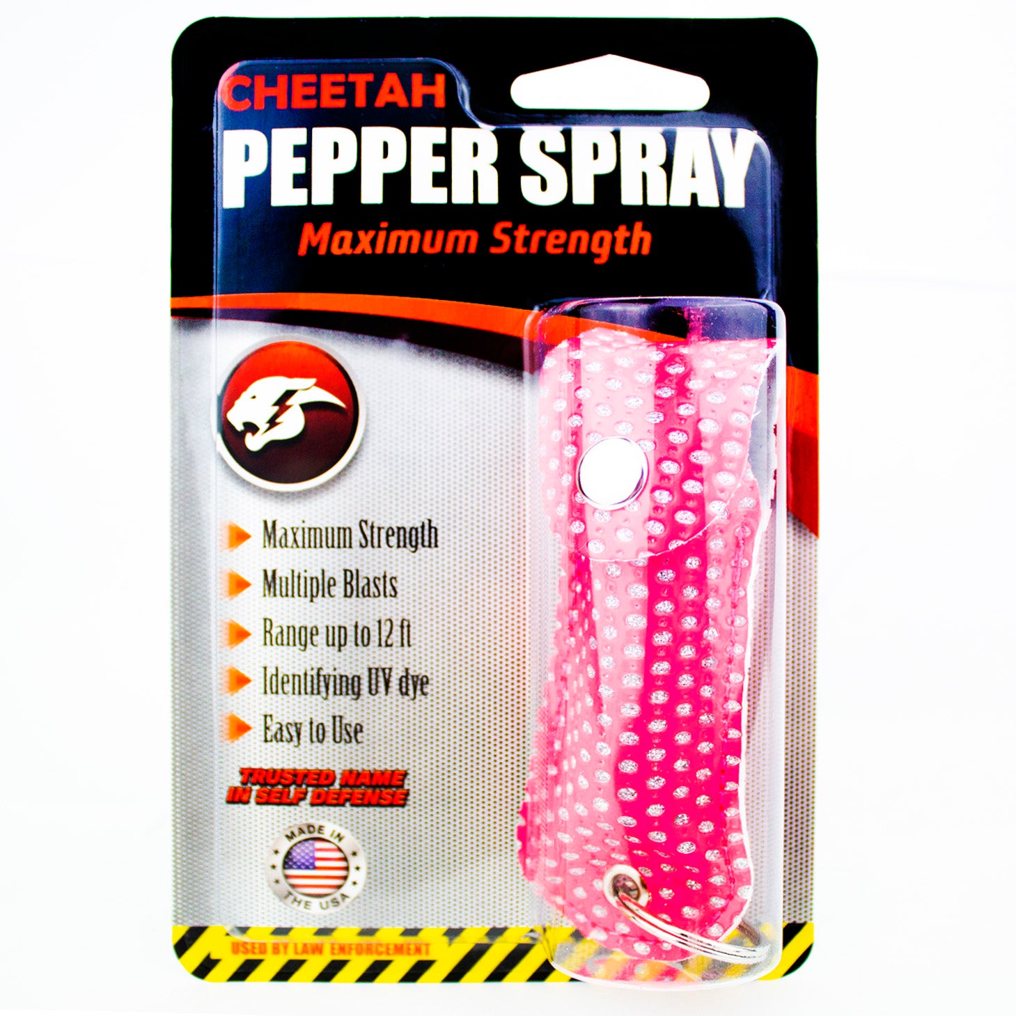 Cheetah Pepper Spray Maximum Strength w/Key-Chain Case Self Defense