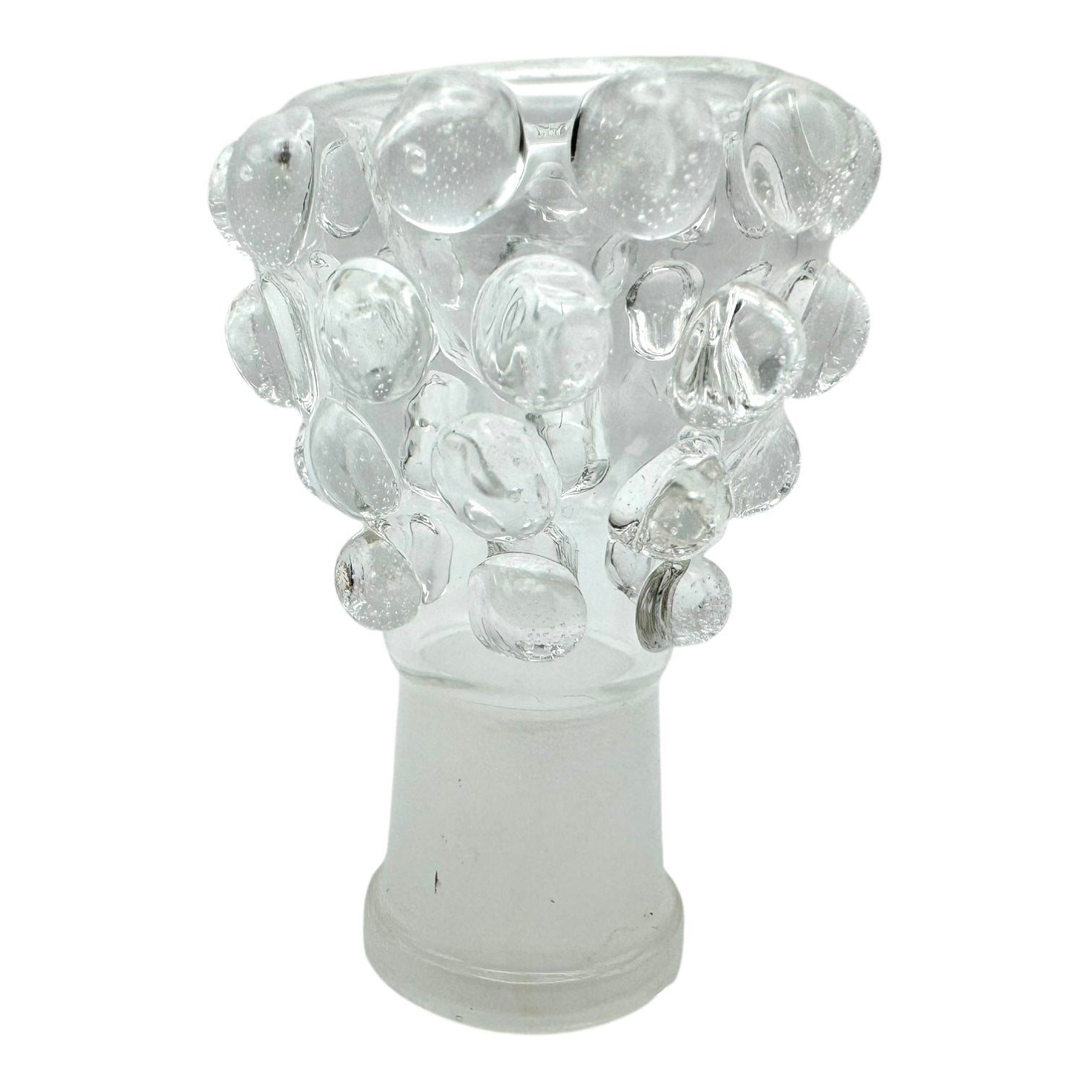 Clear Bubble Glass Bowl w/ Clear Marbles 18mm Female "12-2567"