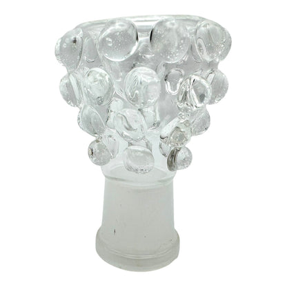 Clear Bubble Glass Bowl w/ Clear Marbles 18mm Female "12-2567"