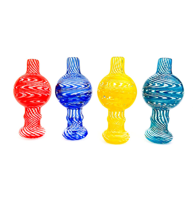 Clear Wig Wag Ball Carb Cap (CC-28) - (Assorted Colors)