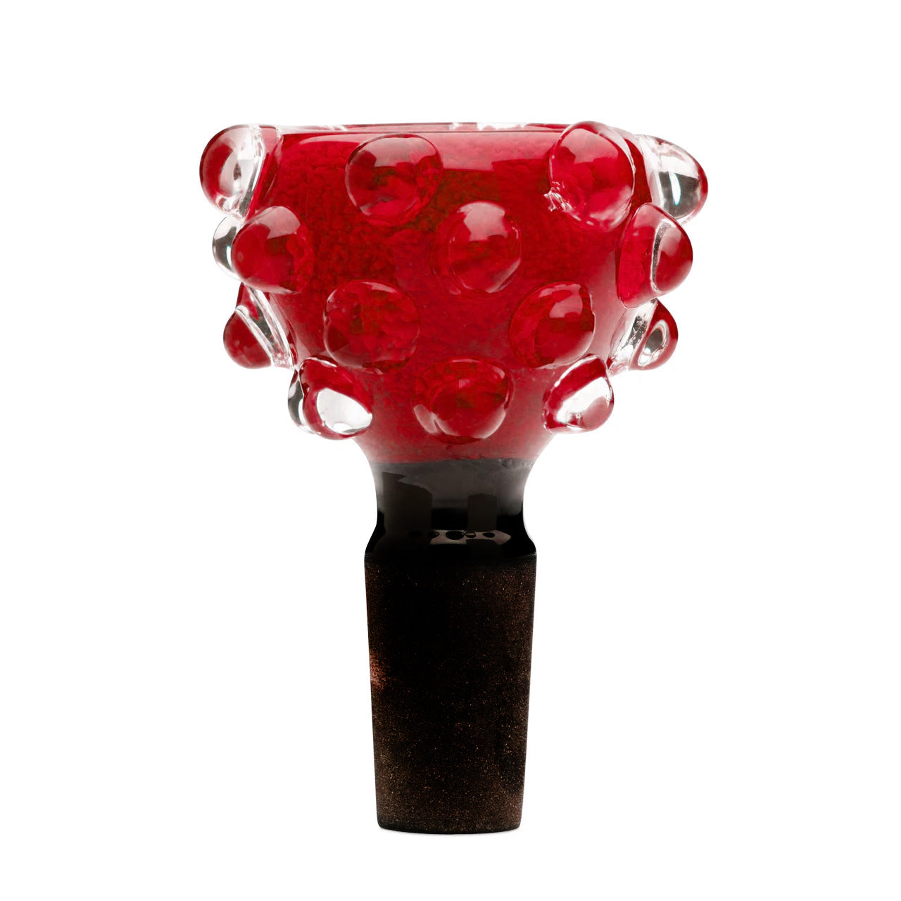 Color Bubble Glass Bowl  w/ Clear Marbles 14mm Male - Assorted Colors