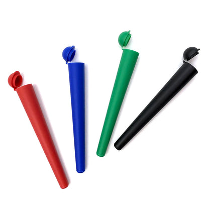 Plastic Cone Tube King Size 116mm Air Tight Doob Tube Round Top (1000ct)