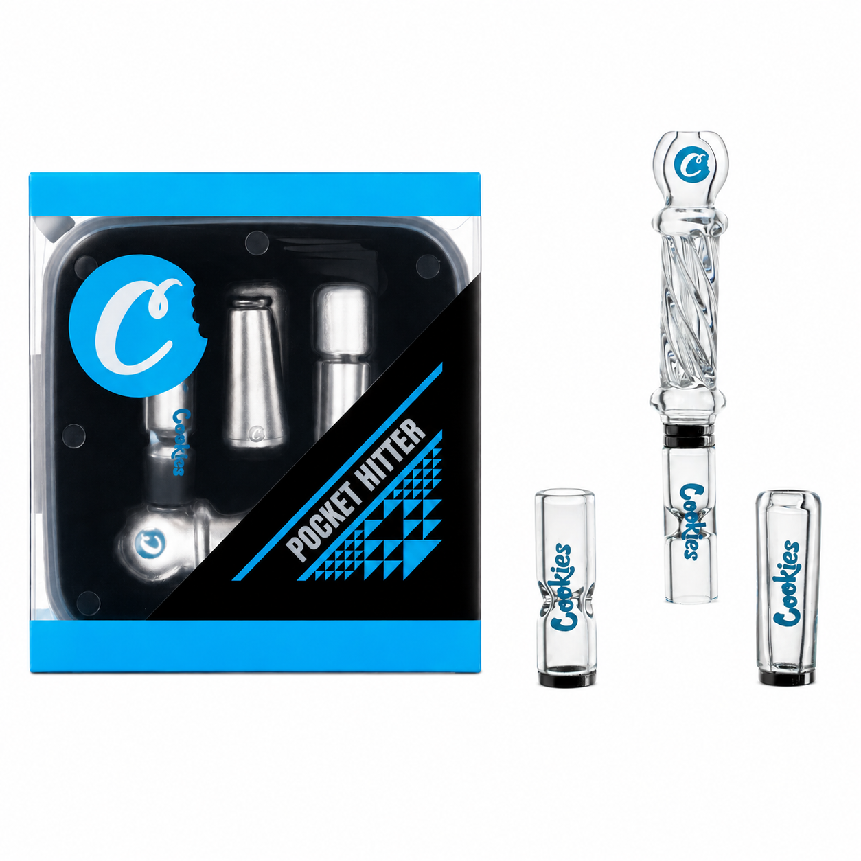 Cookies Glass Pocket Hitter W/ Interchangeable Tips
