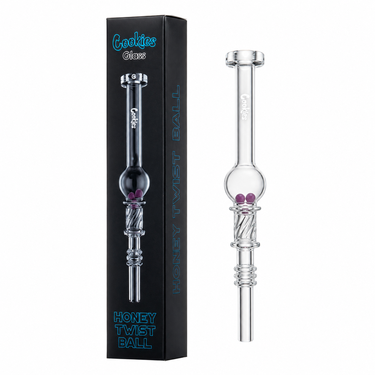 Cookies Honey Twist Ball Glass Straw