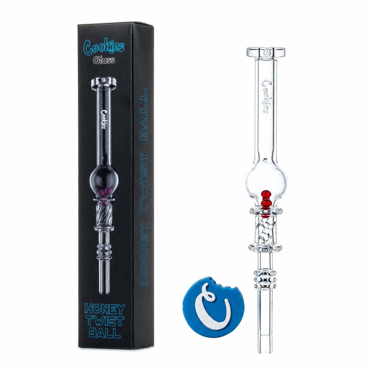 Cookies Honey Twist Ball Glass Straw