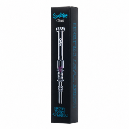 Cookies Honey Twist Cylinder Glass Straw