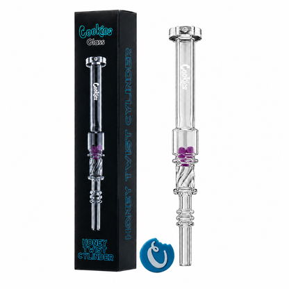 Cookies Honey Twist Cylinder Glass Straw