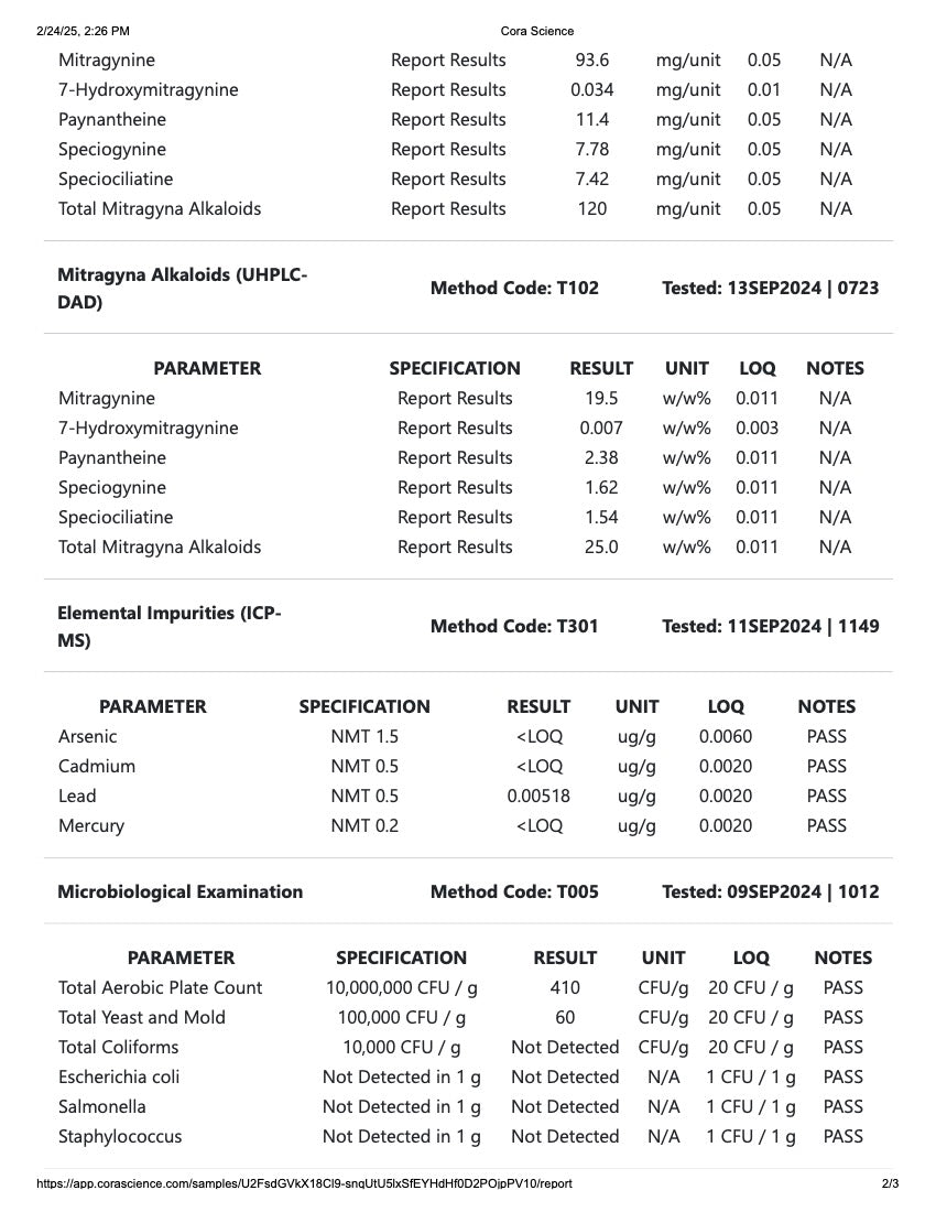 K Pow by K Shot Kratom + Cordyceps Capsules - 10 Pack Display